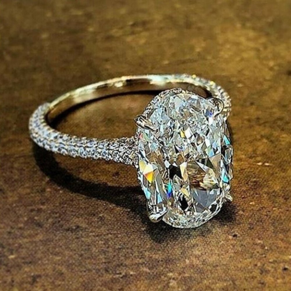 925 Silver White Sapphire Ring